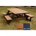 Polly Products 8-Foot Rectangular Wheelchair Accessible Recycled Plastic Picnic Table