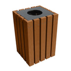 Polly Products Economizer 22 Gallon Recycled Plastic Square Trash Can with Lid