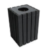 Polly Products Economizer 22 Gallon Recycled Plastic Square Trash Can with Lid