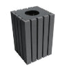 Polly Products Economizer 22 Gallon Recycled Plastic Square Trash Can with Lid