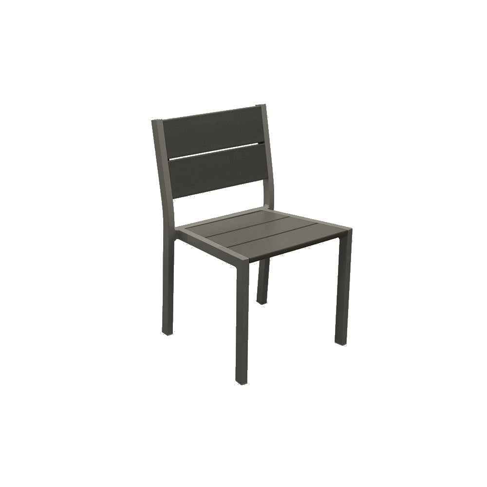 2307 Lorna Dining Chair — Recycled Plastic Lumber — 76 Gray — digitally rendered color preview