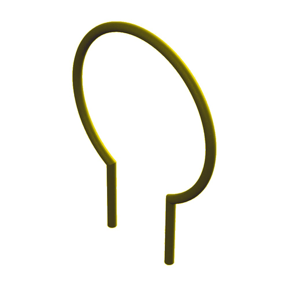 MF9023 Inground Mount Circle Bike Rack — Metal Powder Coat — S1 Yellow — digitally rendered color preview
