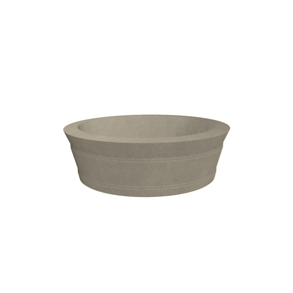 TF4363 Concrete Planter — Weatherstone — W20 White — digitally rendered color preview