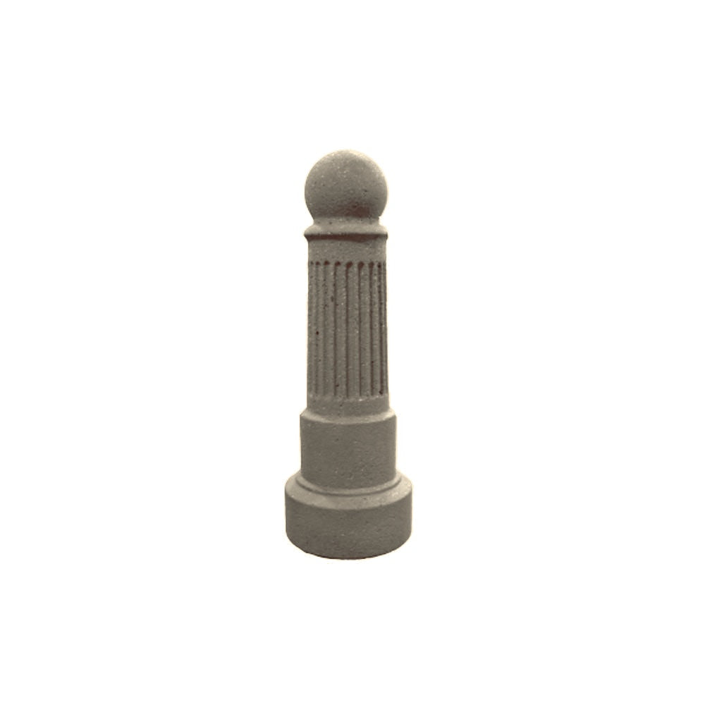 WS6127 Decorative Concrete Bollard — Weatherstone — W20 White — digitally rendered color preview