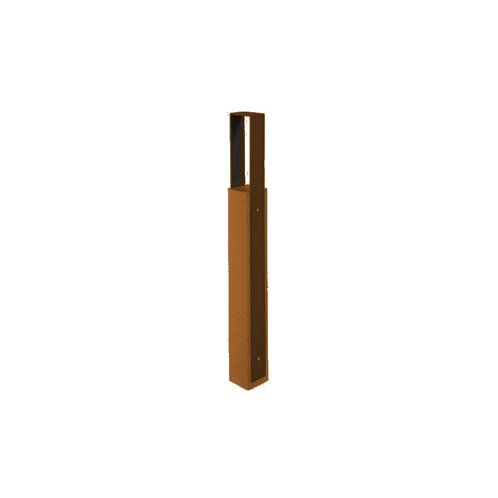 DF6535 Collaboration Vault Bike Bollard - Tall/Square — Metal Powder Coat — S14 Clay — digitally rendered color preview