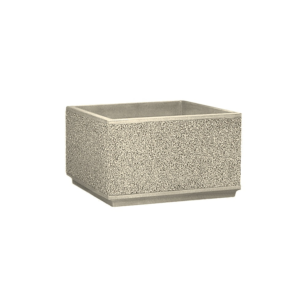 TF4214 Form Square Concrete Planter — Acid Wash — A20 White — digitally rendered color preview