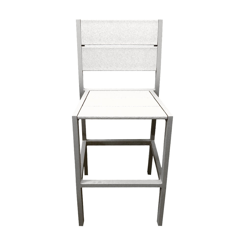 2316 Lorna HT Dining Chair — Metal Powder Coat — 9 White — digitally rendered color preview