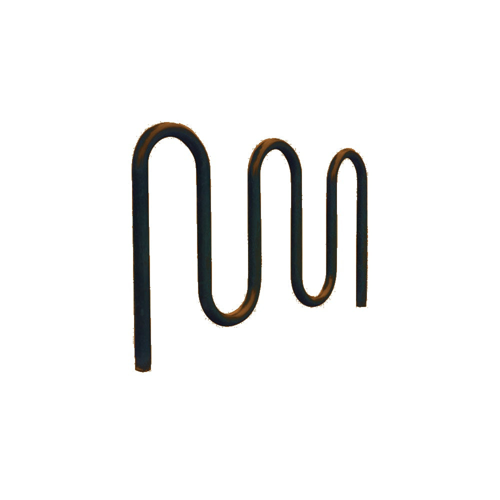 MF9012 Inground Mount 5 Loop Bike Rack — Metal Powder Coat — S14 Clay — digitally rendered color preview