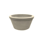 TF4305 Cargill Round Concrete Planter — Weatherstone — W20 White — digitally rendered color preview