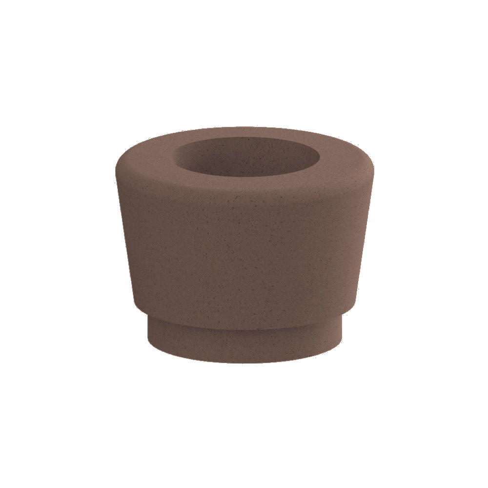 WS9086 Our Town Single Round Planter — Acid Wash — A25 Brown — digitally rendered color preview
