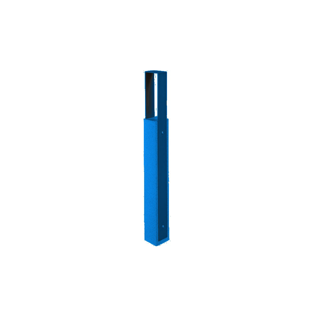 DF6535 Collaboration Vault Bike Bollard - Tall/Square — Metal Powder Coat — S7 Sky Blue — digitally rendered color preview
