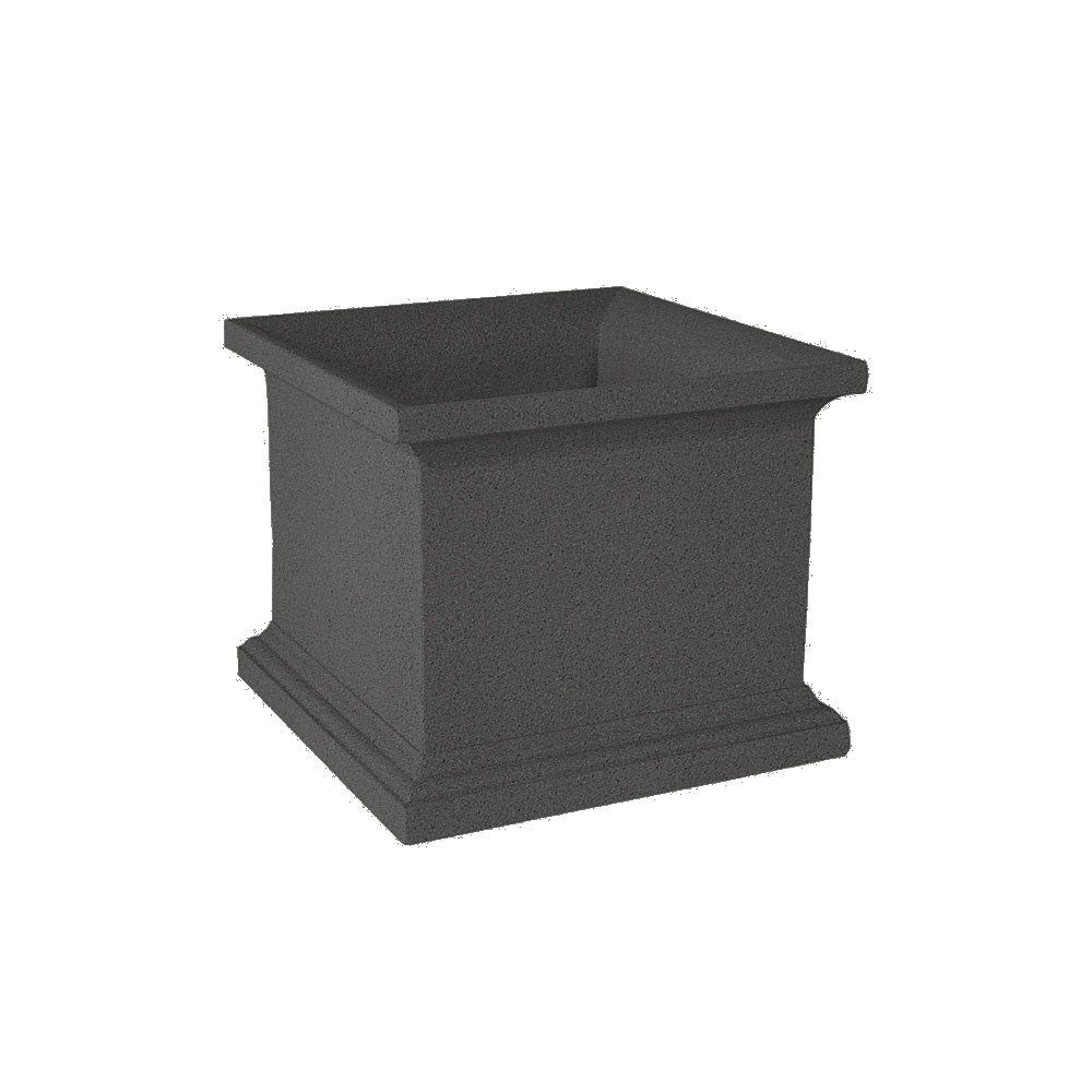 WS440 Square Concrete Planter — Weatherstone — W38 Night — digitally rendered color preview