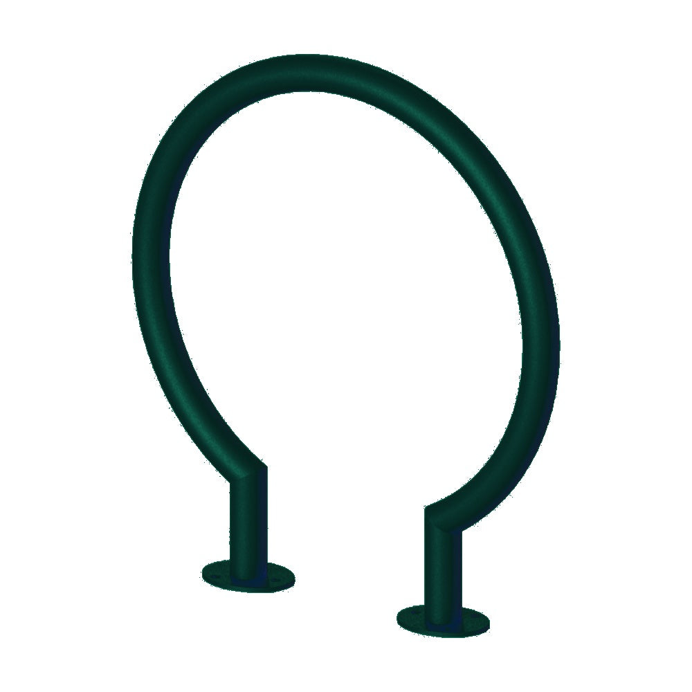 MF9022 Surface Mount Circle Bike Rack — Metal Powder Coat — S29 Green — digitally rendered color preview