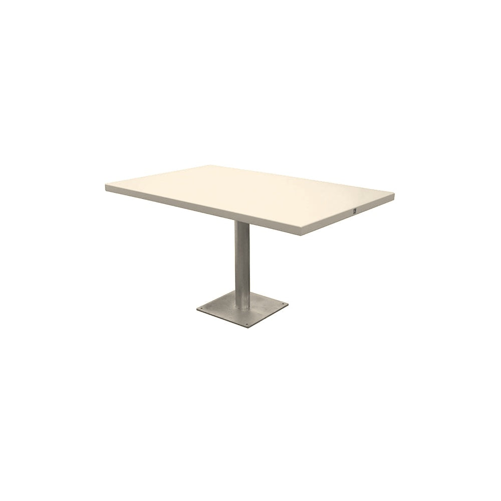 Spectrum Dining Table Series — Premium Ground & Polished — G20 White — digitally rendered color preview