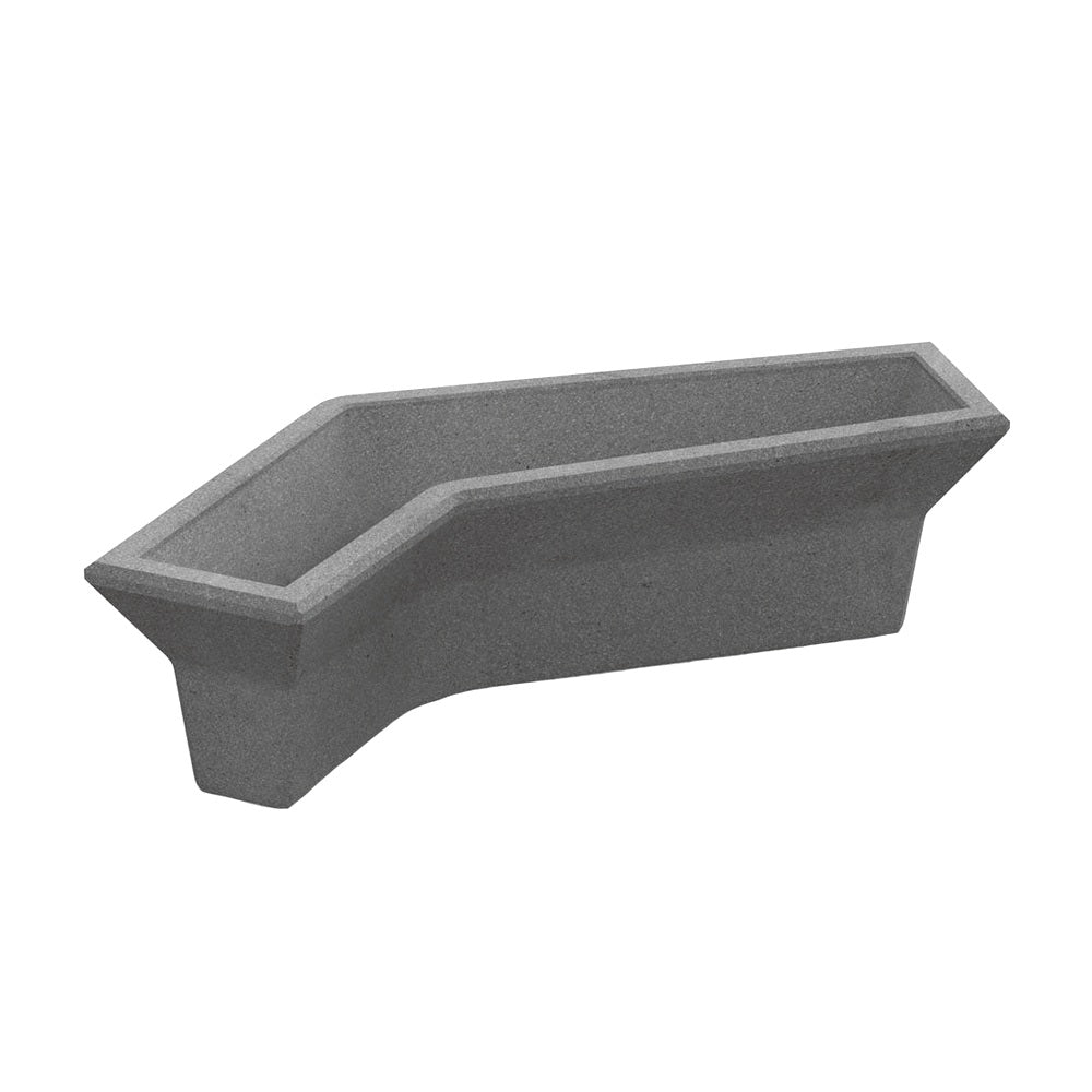 ZB.CO.02 Concrete Planter — Weatherstone — W33 Misty Gray — digitally rendered color preview