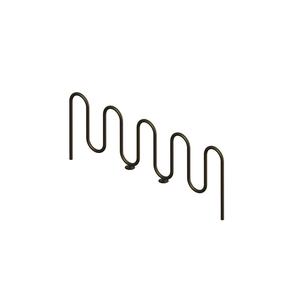 MF9019 Inground Mount 9 Loop Bike Rack — Metal Powder Coat — 7 Sand — digitally rendered color preview