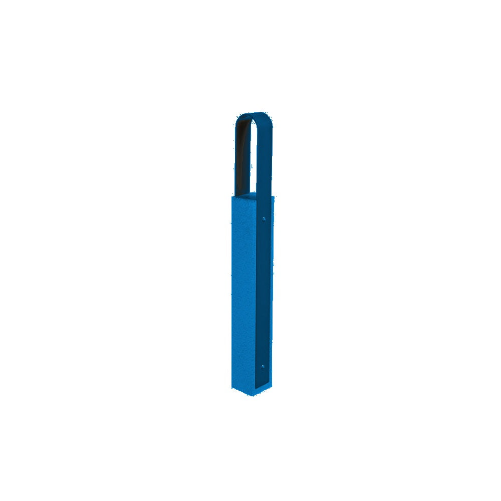 DF6520 Collaboration Vault Bike Bollard - Tall/Rounded — Metal Powder Coat — 0 Blue — digitally rendered color preview