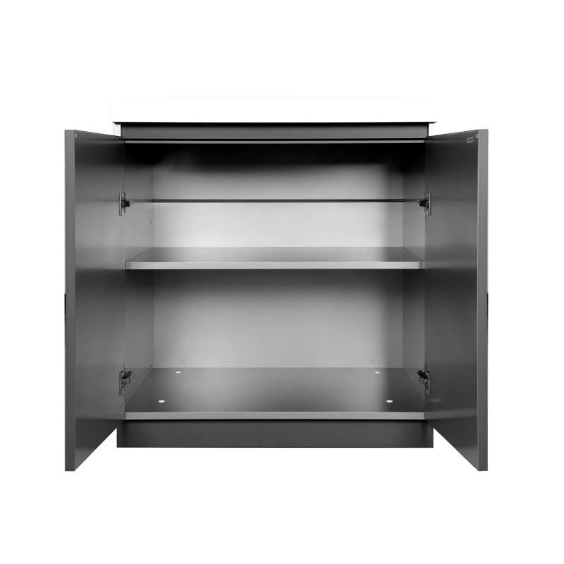 Whistler 34-Inch 4-Burner Gas Grill Island with Sink & Rotisserie Kit