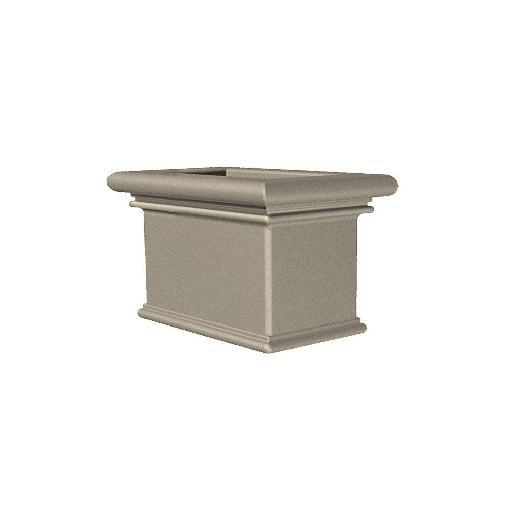 TF4192 Rectangular Concrete Planter — Weatherstone — W20 White — digitally rendered color preview