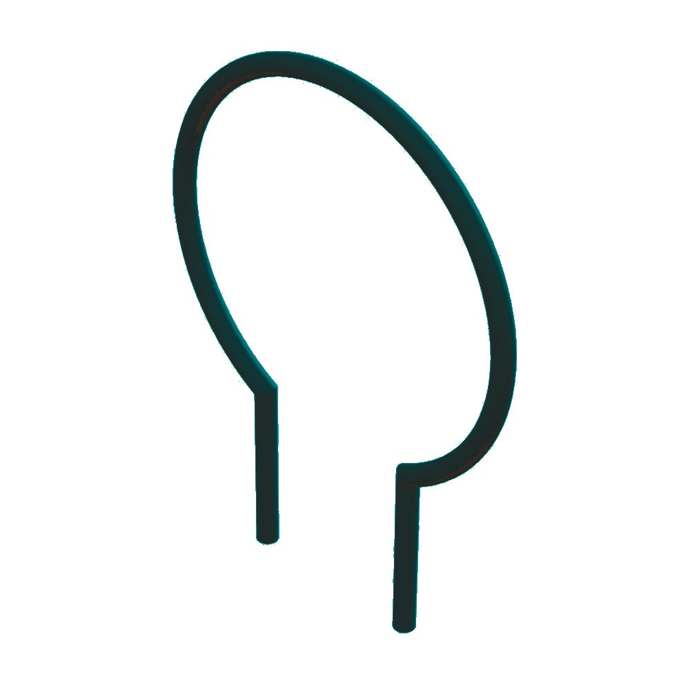 MF9023 Inground Mount Circle Bike Rack — Metal Powder Coat — S8 Teal — digitally rendered color preview