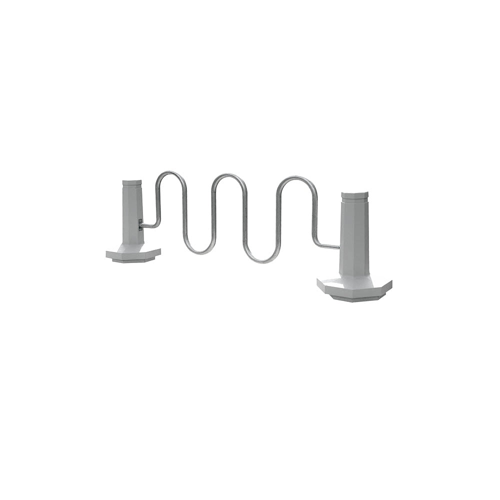 TF7193 Bike Rack Bollard — Weatherstone — W33 Misty Gray — digitally rendered color preview