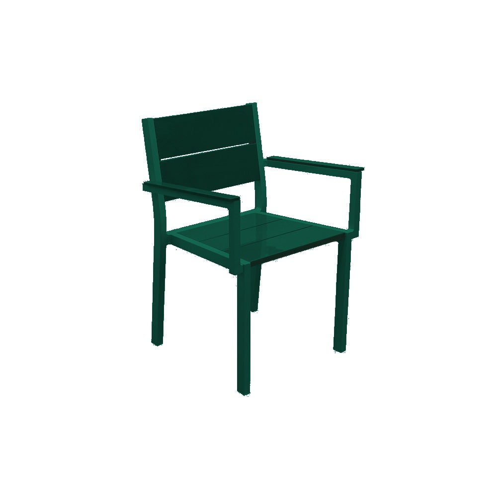 2310 Urban Dining Chair — Metal Powder Coat — S29 Green — digitally rendered color preview