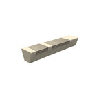 ZB.WL.09 Large Bench With Double and Single Seats — Acid Wash — A20 White — digitally rendered color preview