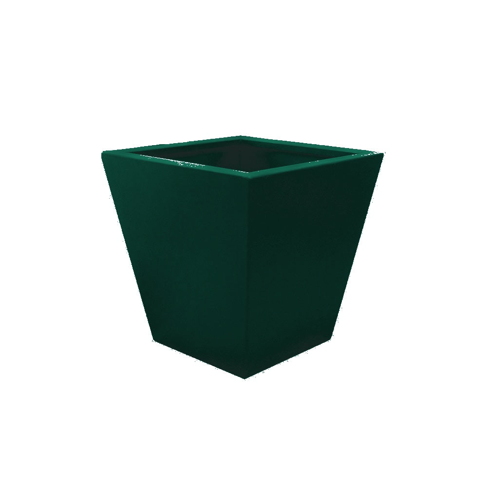 WS500 Executive Series Tapered Aluminum Planter — Metal Powder Coat — S29 Green — digitally rendered color preview