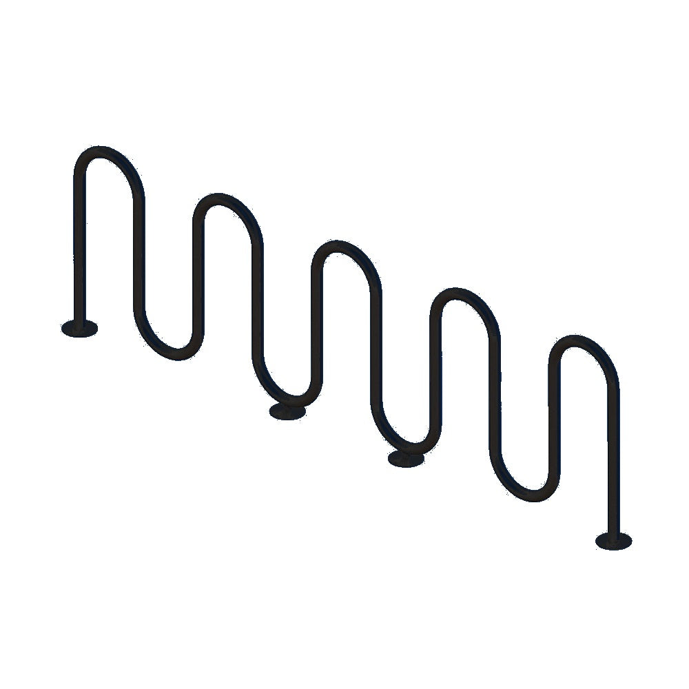 MF9010 Surface Mount 9 Loop Bike Rack — Metal Powder Coat — S48 Cobalt Blue — digitally rendered color preview