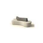 ZB.FI.04 Fiord Bench with Backrest — Acid Wash — A20 White — digitally rendered color preview