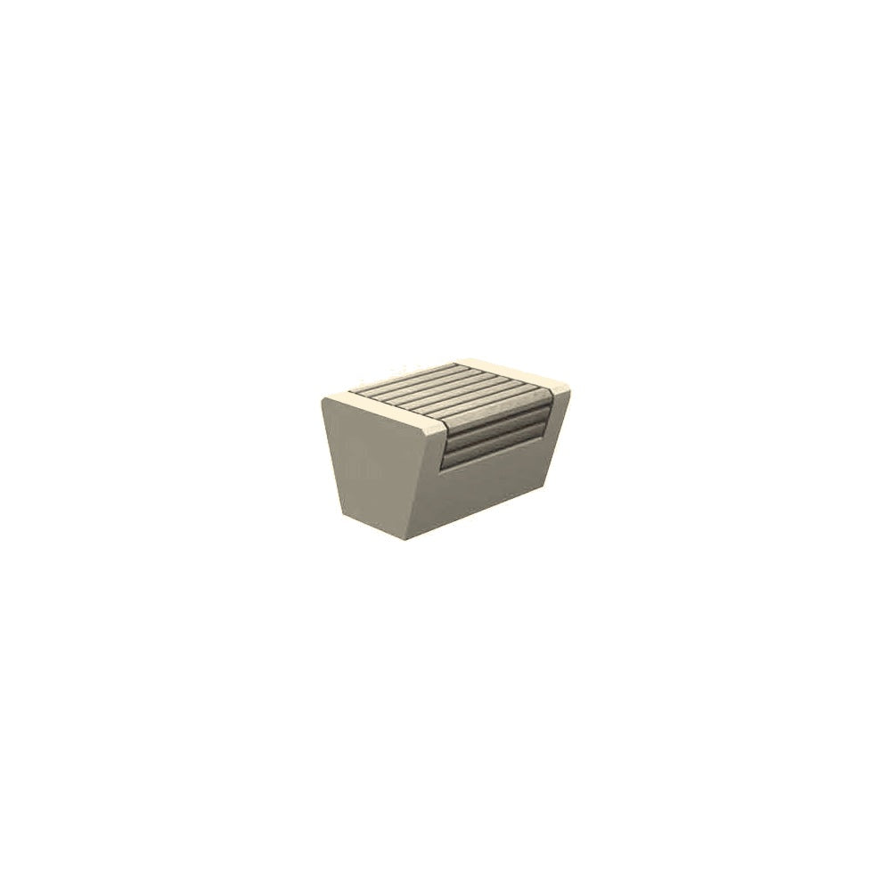 ZB.WL.06 Concrete Seat With Choice of Seat — Acid Wash — A20 White — digitally rendered color preview