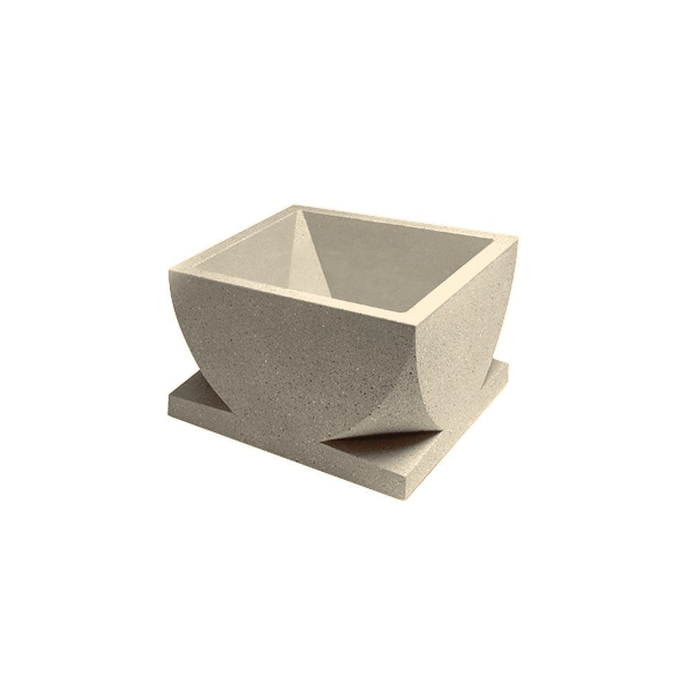 WS4051 Square Concrete Planter — Weatherstone — W20 White — digitally rendered color preview