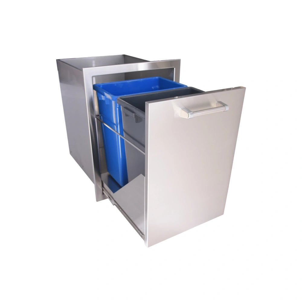 Outdoor Kitchen Stainless Steel Dual Trash/Propane Pull-Out