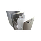 Outdoor Kitchen Stainless Steel Dual Trash/Propane Pull-Out
