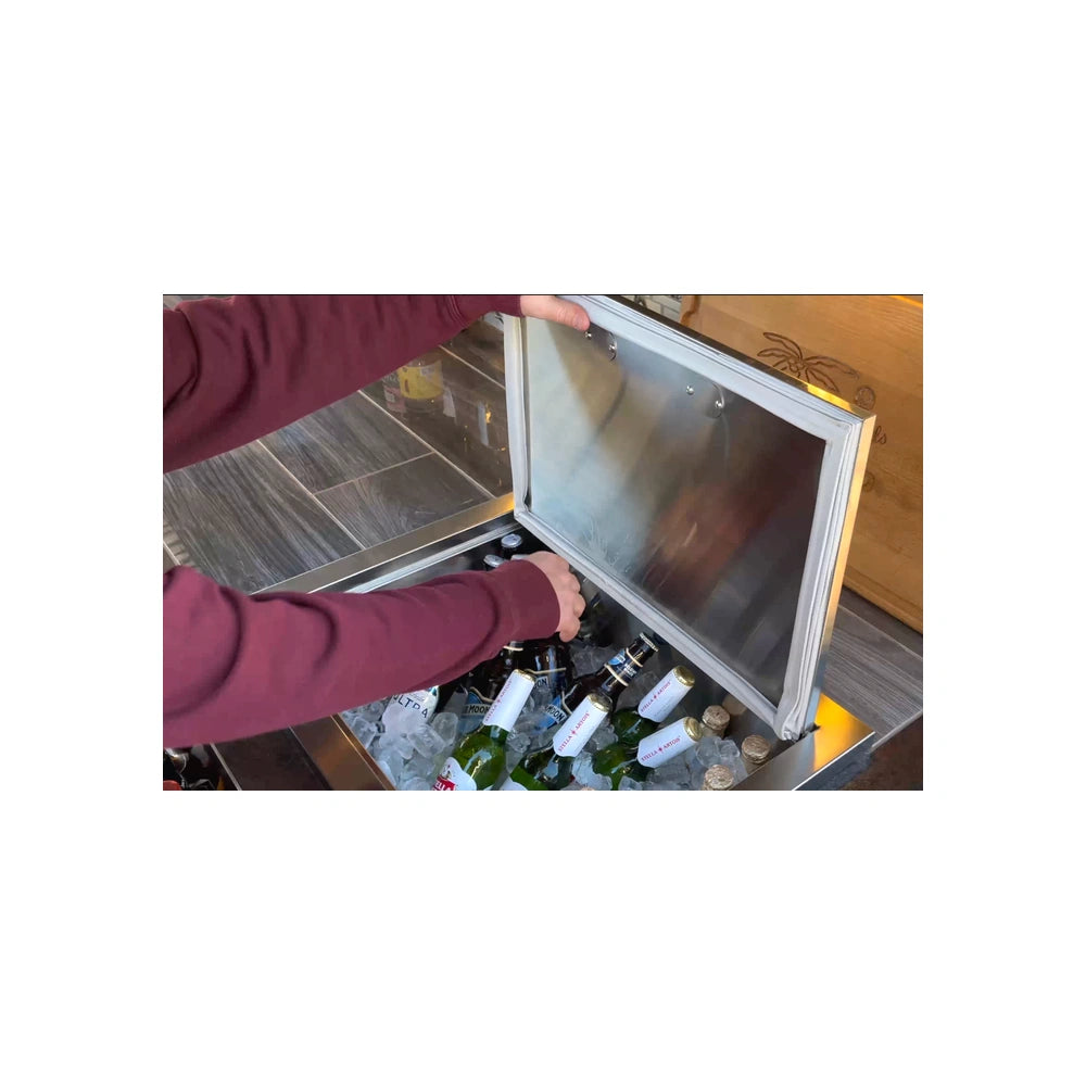 Drop-In Stainless Steel Ice Chest 23 x 17