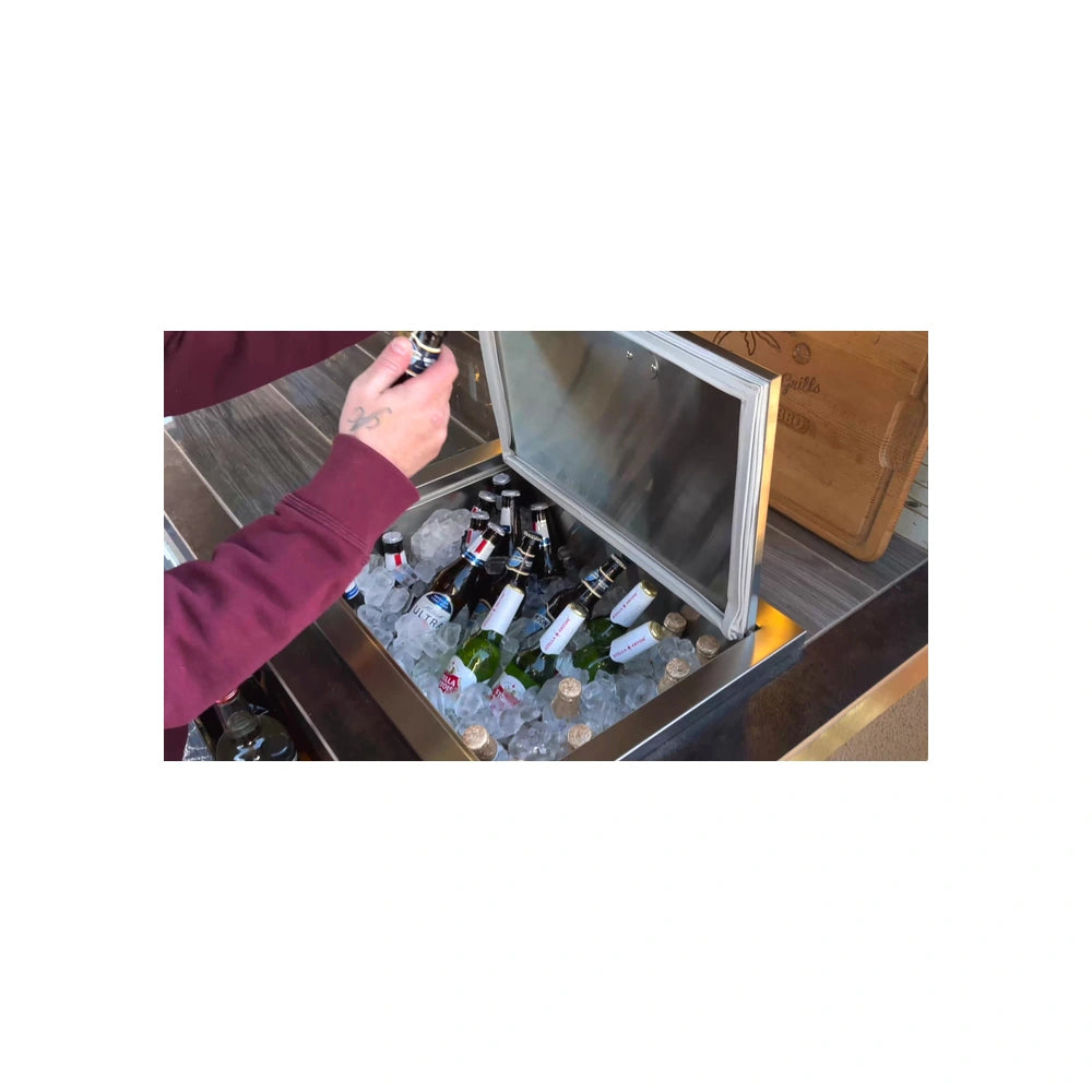 Drop-In Stainless Steel Ice Chest 23 x 17