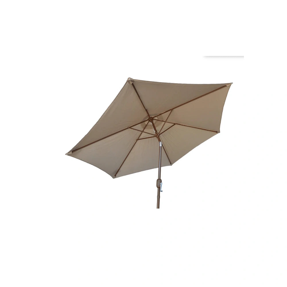 9' Outdoor Kitchen Umbrella Hand Crank and Tilt Beige Color
