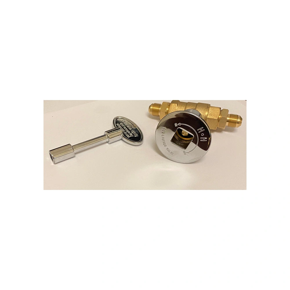 KoKoMo Grills Key Valve Assembly 3/8 Inch Flare Fitting Ball Valve