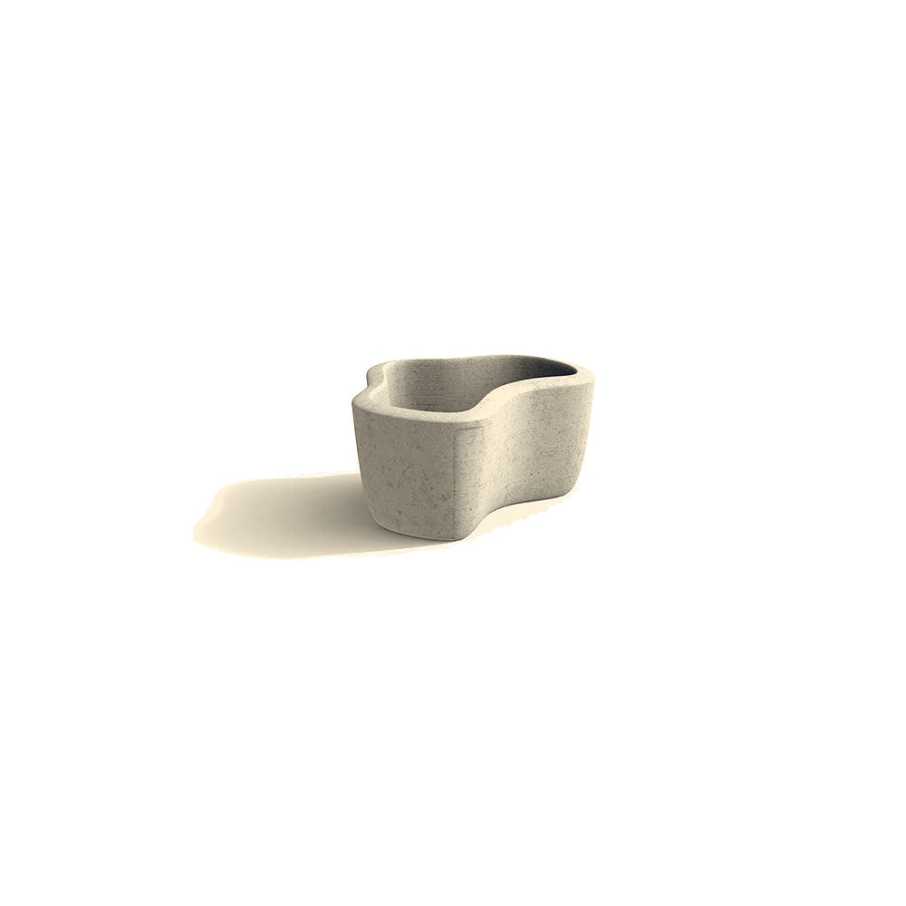 ZB.FI.05 Small Fiord Planter — Weatherstone — W20 White — digitally rendered color preview