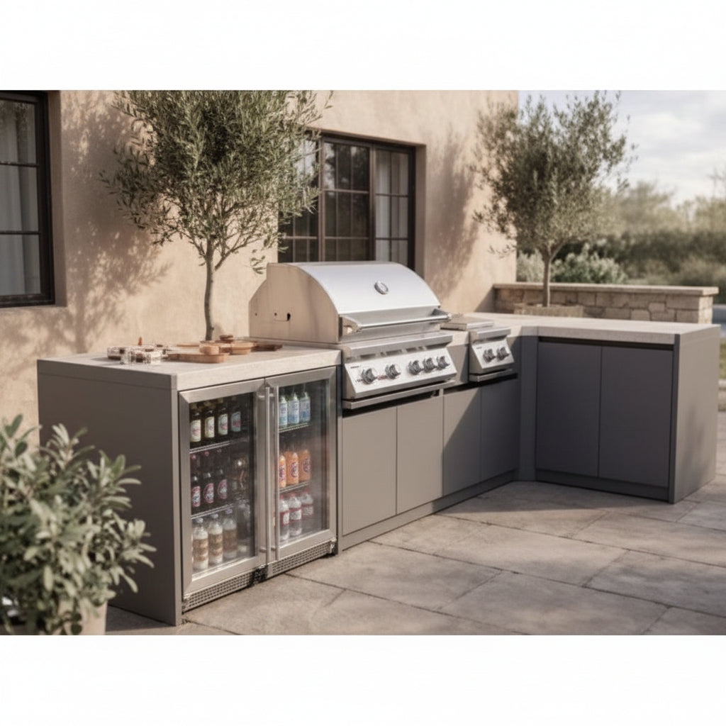 Whistler 132 x 61-Inch 4-Burner Gas Grill Island - Stainless Steel