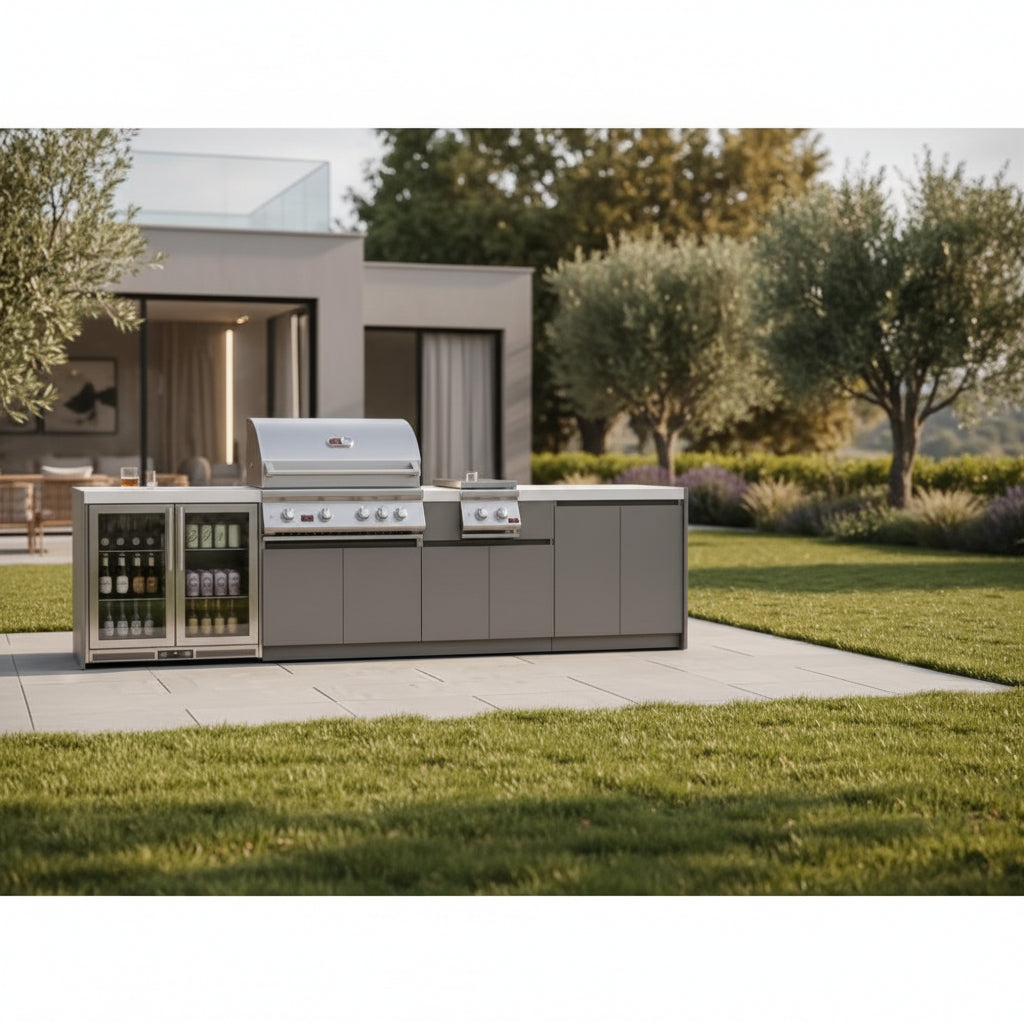 Whistler 133 x 28-Inch 4-Burner Gas Grill Island - Stainless Steel