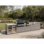 Whistler 164 x 28-Inch 4-Burner Gas Grill Island - Black Stainless Steel