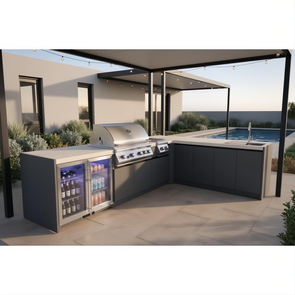 Whistler 132 x 92-Inch 4-Burner Gas Grill Island - Stainless Steel