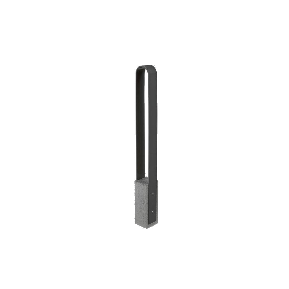 DF6510 Collaboration Vault Bike Bollard - Short/Rounded — Acid Wash — A26 Charcoal — digitally rendered color preview