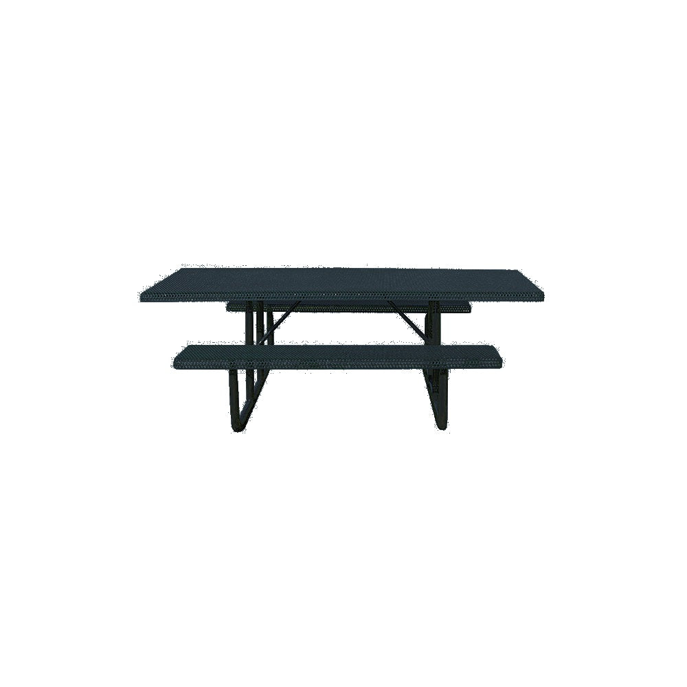 MF1059 8' Portable ADA Compliant Park Picnic Table — Metal Powder Coat — 126 Charcoal — digitally rendered color preview