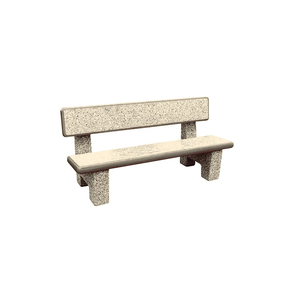 TF5051 Concrete Bench — Weatherstone — W20 White — digitally rendered color preview