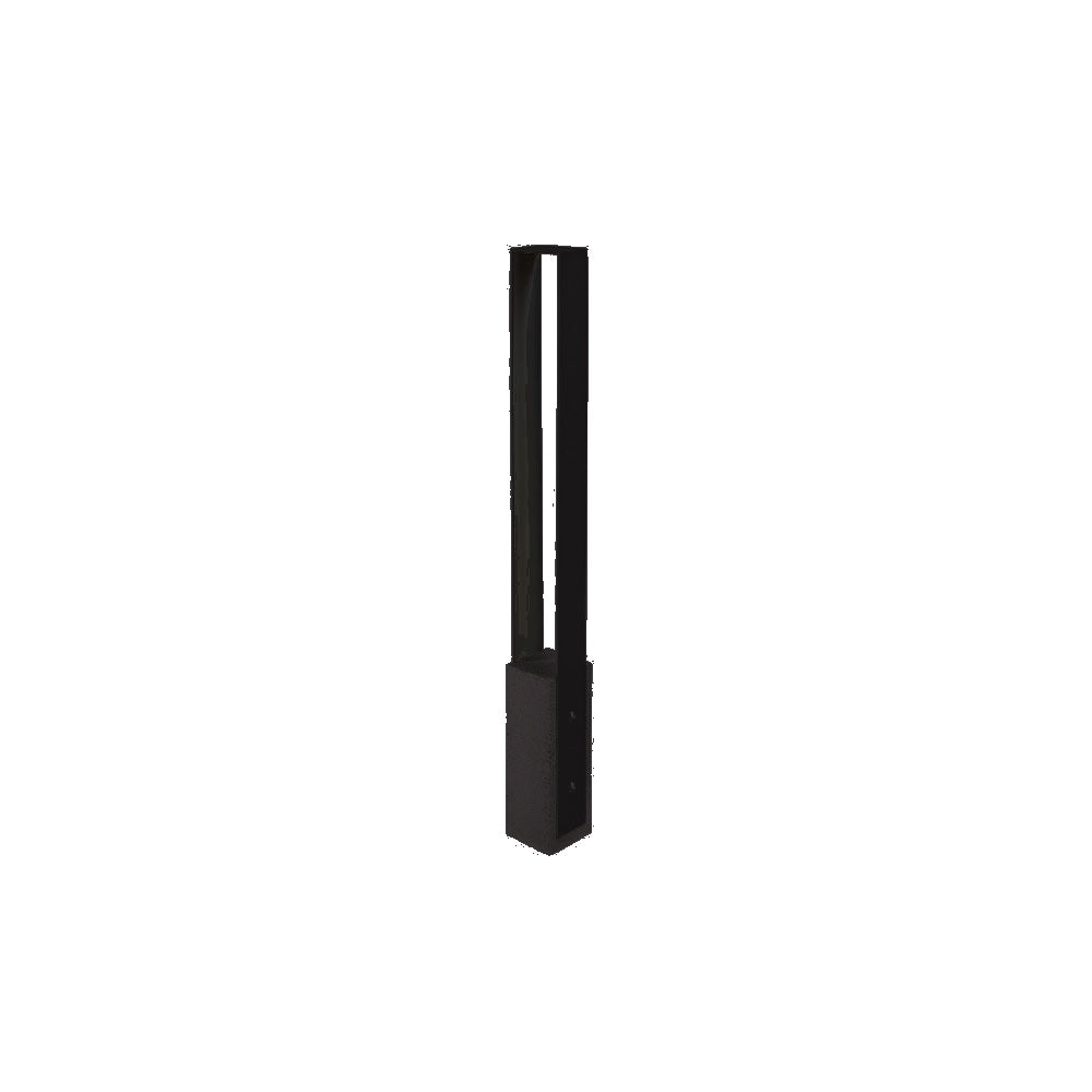 DF6525 Collaboration Vault Bike Bollard - Short/Square — Metal Powder Coat — 8 Black — digitally rendered color preview