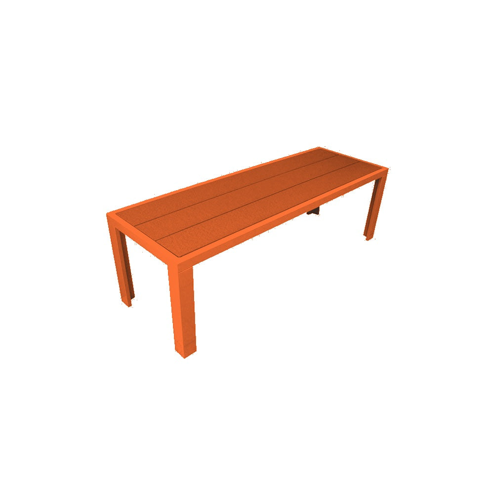 2228 Lorna Dining Bench — Metal Powder Coat — S3 Orange — digitally rendered color preview