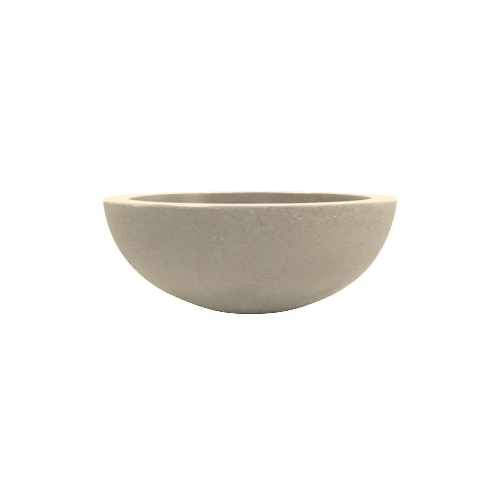 TF4106 VCC Series Round Concrete Planter — Weatherstone — W20 White — digitally rendered color preview