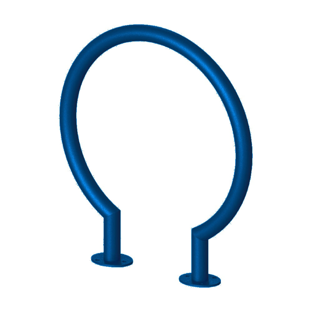 MF9022 Surface Mount Circle Bike Rack — Metal Powder Coat — S7 Sky Blue — digitally rendered color preview